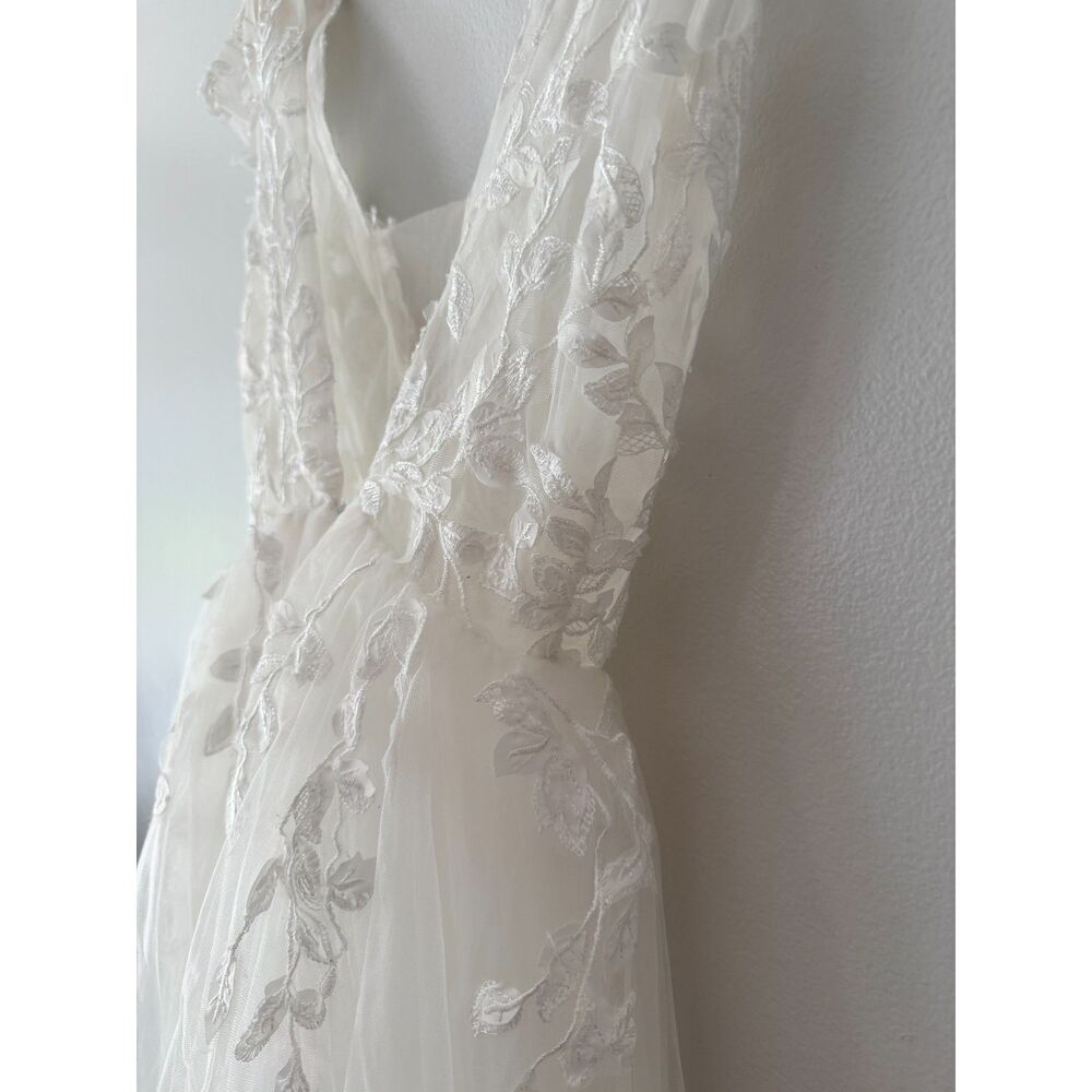 Boho A Line Floral Wedding Dress XS - Picture 7 of 7
